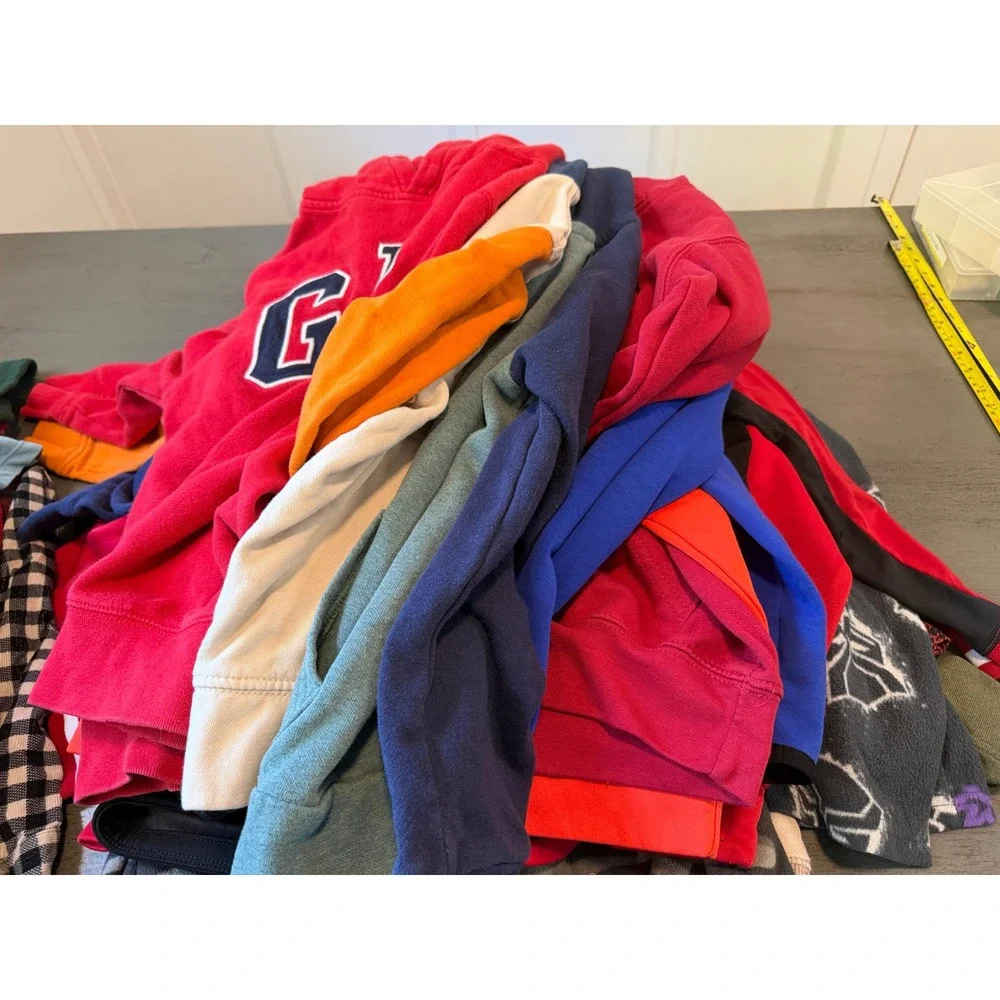 Boys Hoodies Sweatshirts Lot 11pc Gap OshKosh Fleece Zip Up Size Medium 8-10